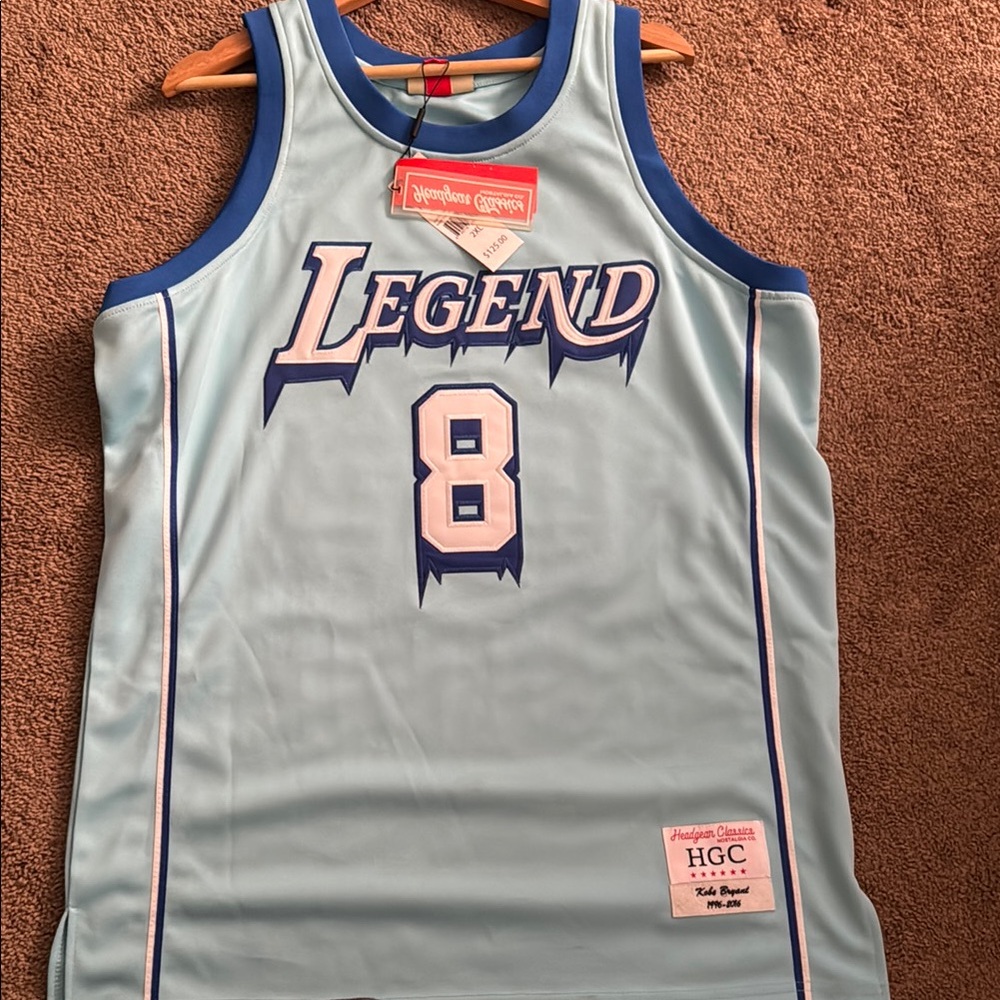 Legend Blue and White Kobe Bryant Basketball Jersey